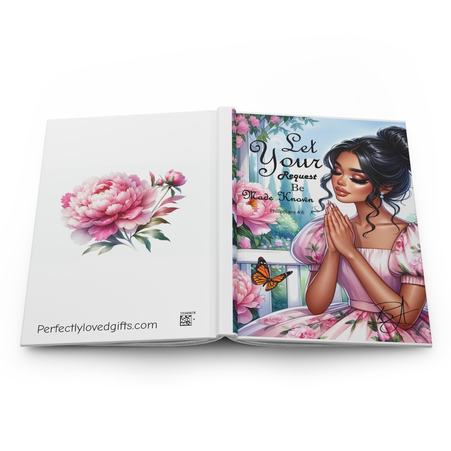 Bridiget Anderson's Peonies Hardcover  Prayer Journal with Perforated Pages