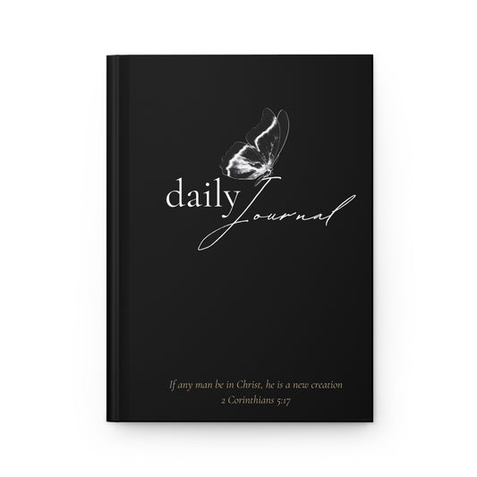 Men "If any man be in Christ" Black Journal with Perforated Pages